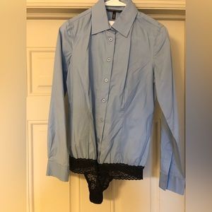 Victoria’s Secret Button Down Professional Shirt Bodysuit S